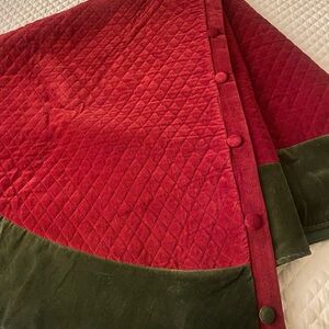 Pottery Barn Red and Green Holiday Tree Skirt